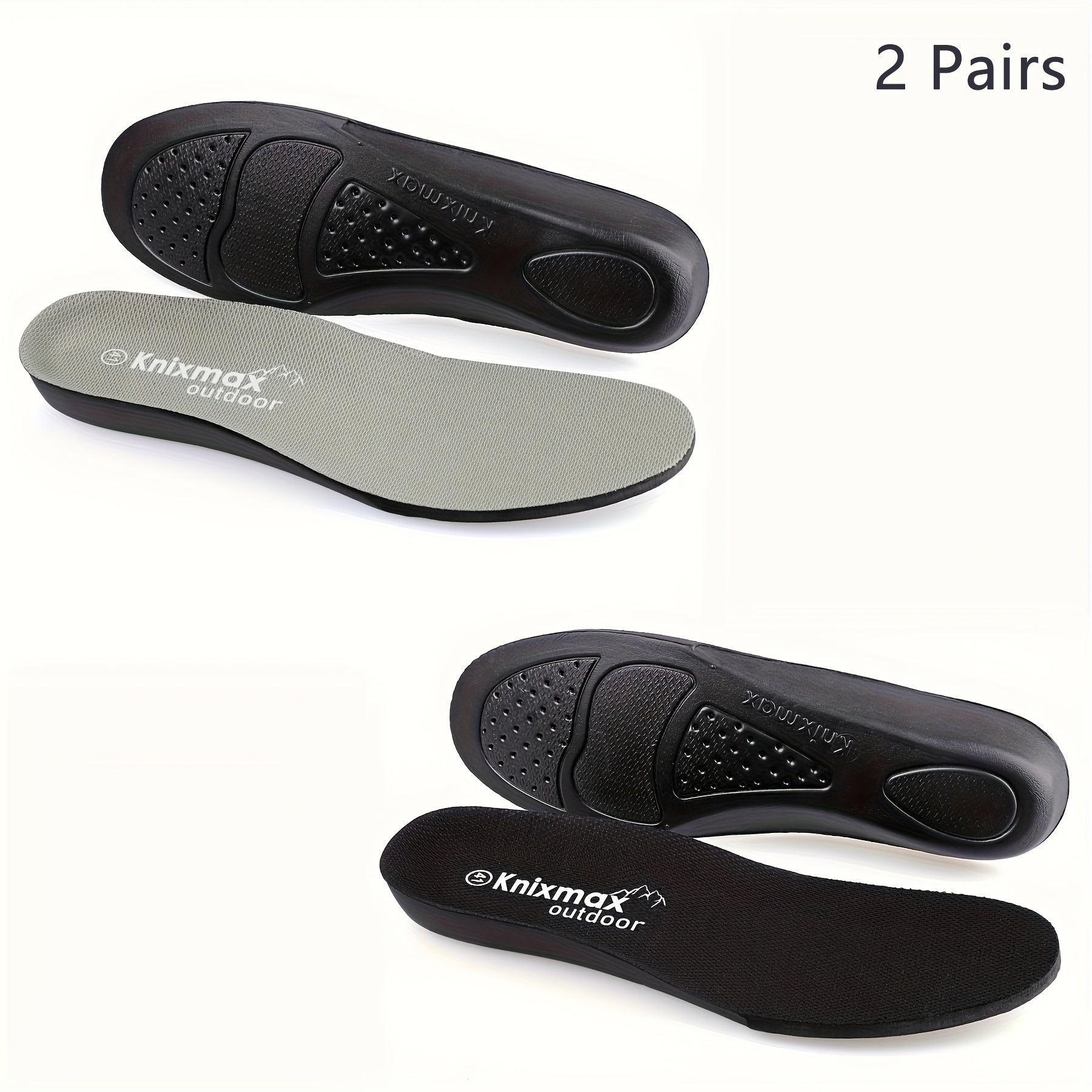 2 Pairs Orthopedic Memory Foam Insoles Breathable EVA Arch Support for Men Women