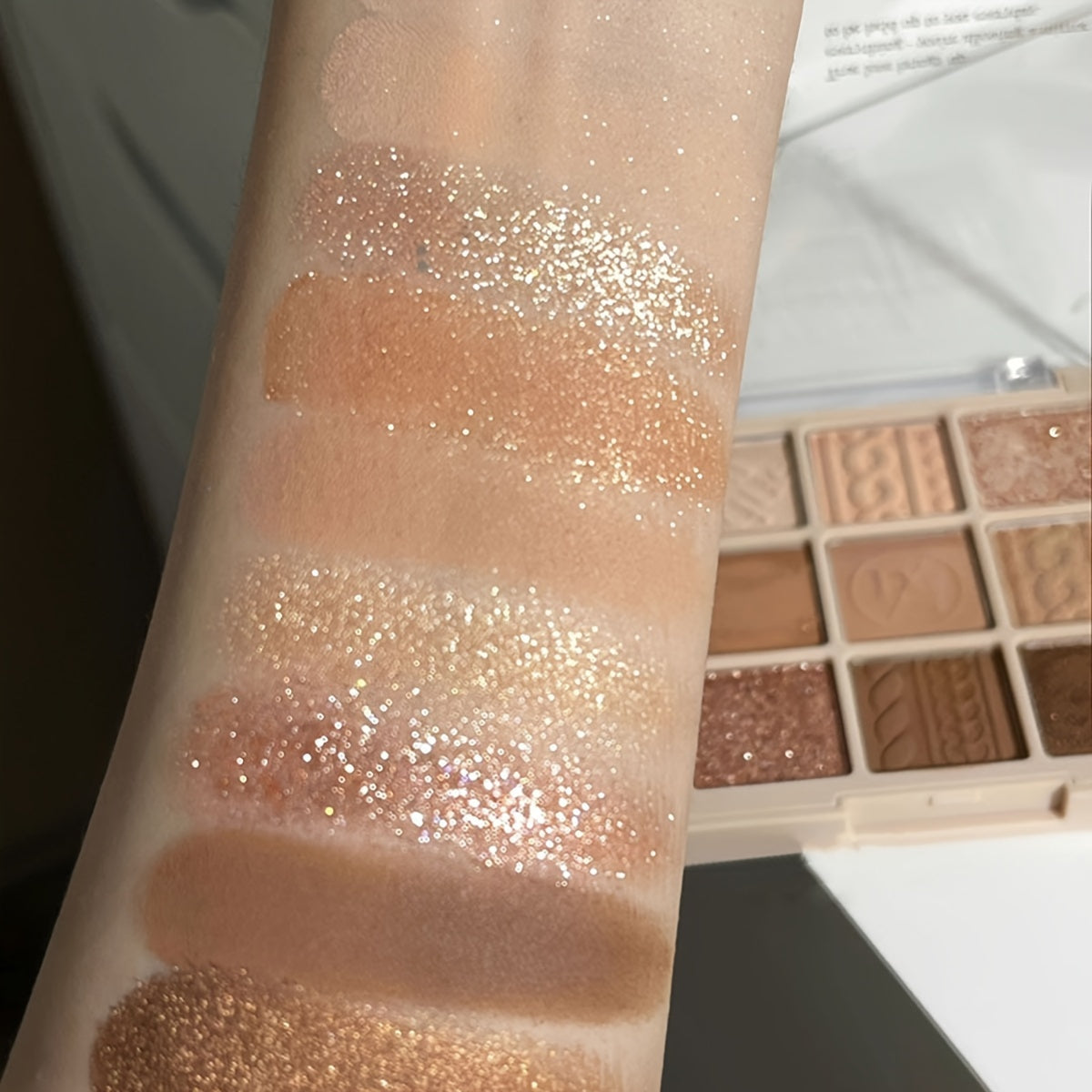 Paleta de sombras de ojos para mujer 9 colores mate glitter a prueba de agua de larga duración