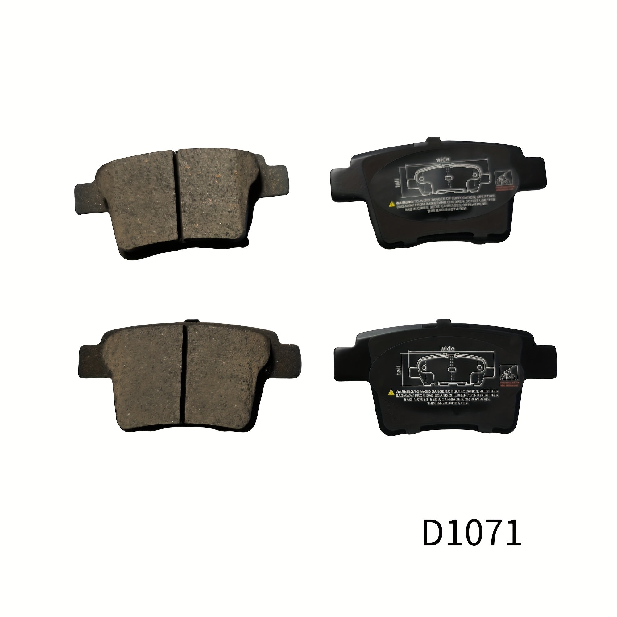 4Pcs Ceramic Brake Pad Set Vehicle Replacement for Multiple Models