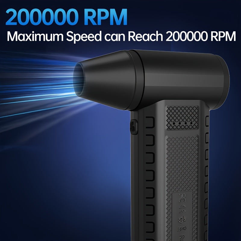 Handheld Leaf Blower with Brushless Motor 4-Speed USB Rechargeable Battery Powered Snow and Leaf Clearing