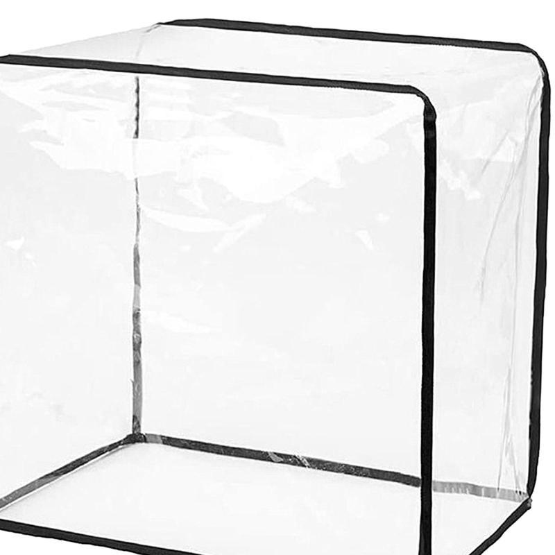 PVC aralashtirgich qopqog'i, shaffof va suv o'tkazmaydigan, 42.01x28.35x42.01 sm, chang o'tkazmaydigan aralashtirgich himoyachisi, oshxona saqlash va uyda foydalanish uchun, saqlash sumkasi bilan birga