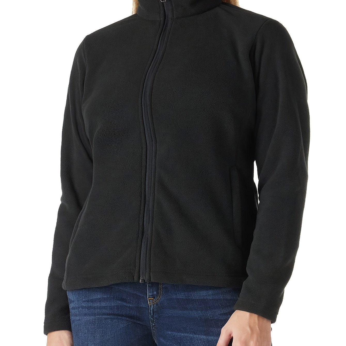 Women’s Fleece Jacket Full-Zip Warm Soft Polar Plus Size Winter Coat