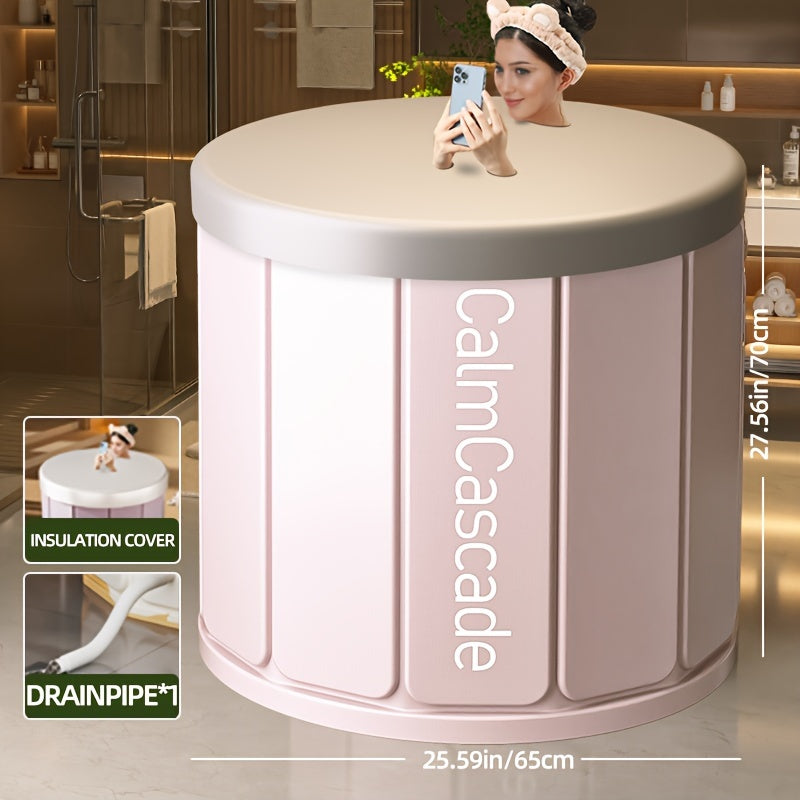 Portable Foldable Bathtub with Insulation for Home and Pool Use