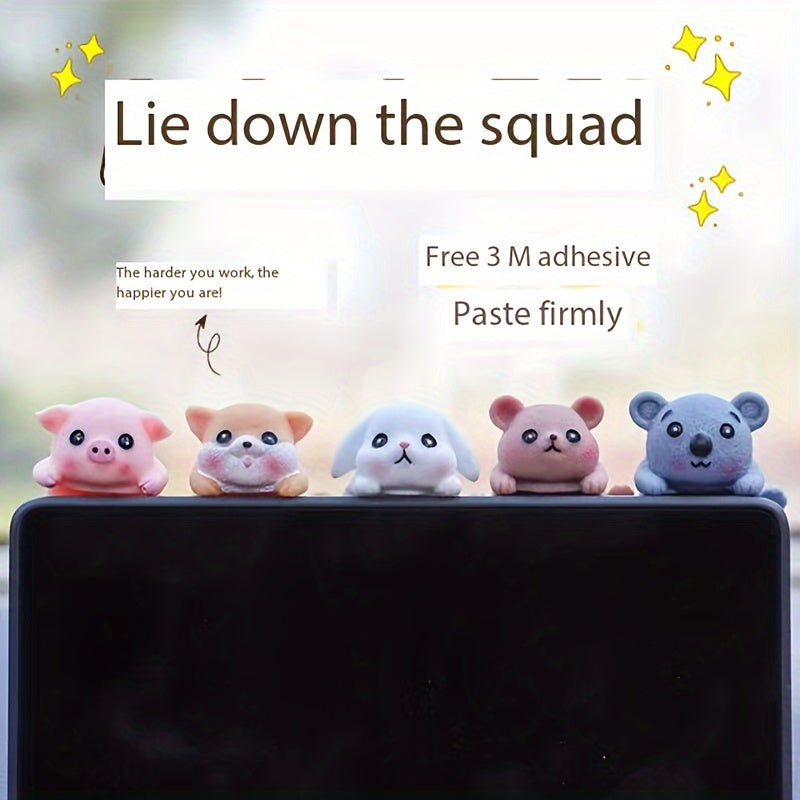 Cartoon Animal Desk Decor for Computer, Car, and Phone Screen Accessories