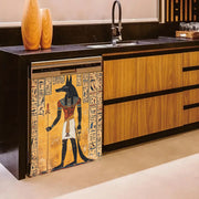 Misr Xudosi devor san'ati magnit, suv o'tkazmaydigan PVC metall paneli stiker, hieroglifli bezak