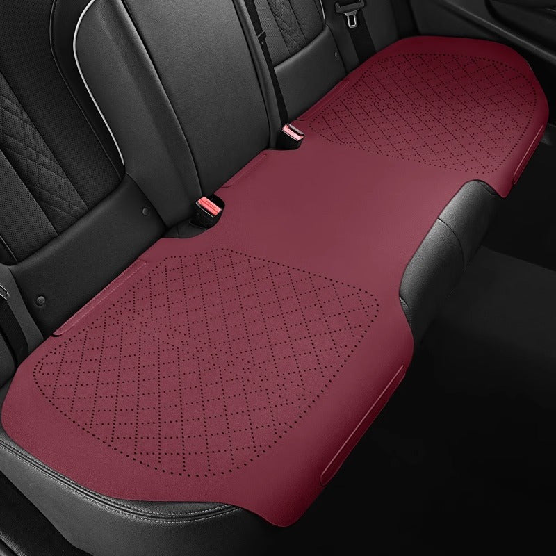 Cojín para asiento de coche de arroz vainilla, de temporada, transpirable, con media cubierta perforada