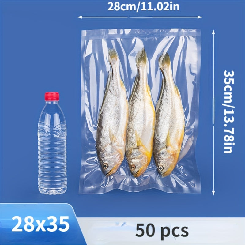 Oila uchun oziq-ovqatni saqlash uchun vakuum yopishqoq sumkasi.