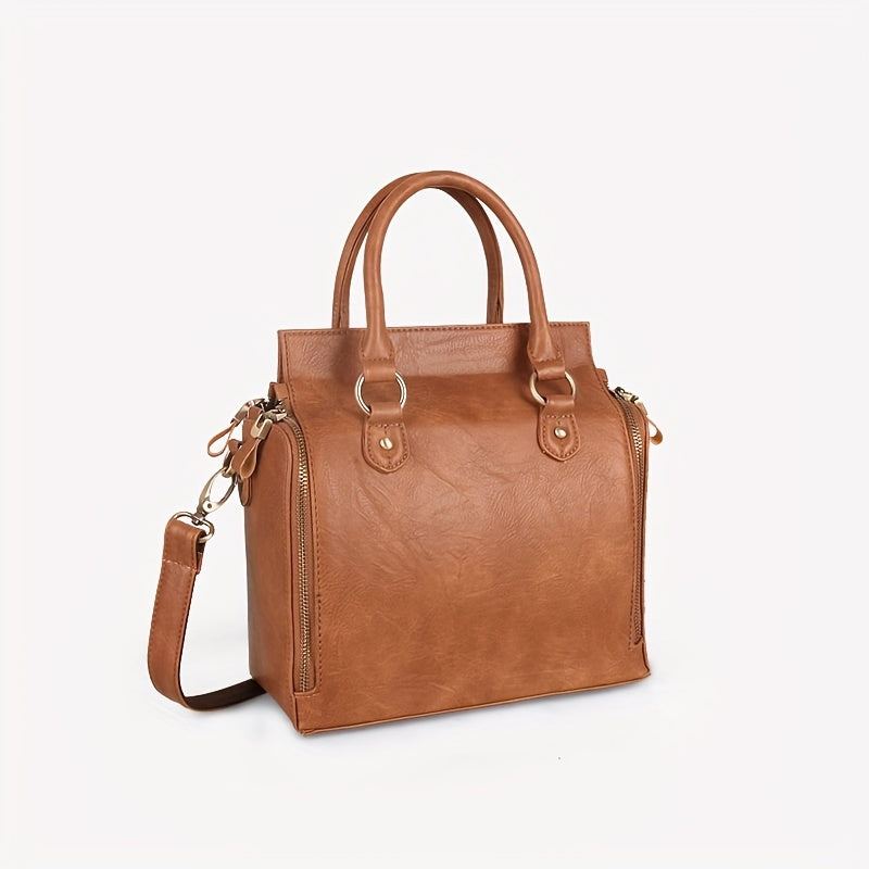 Moda ayollar uchun to'plam sumkasi, sozlanadigan yelka tasmasi, bir nechta bo'limlar va katta sig'imga ega, shu jumladan makiyaj sumkasi.