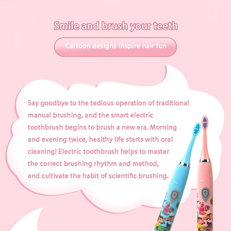 Family Electric Toothbrush Soft Bristles Battery-Operated Oral Care