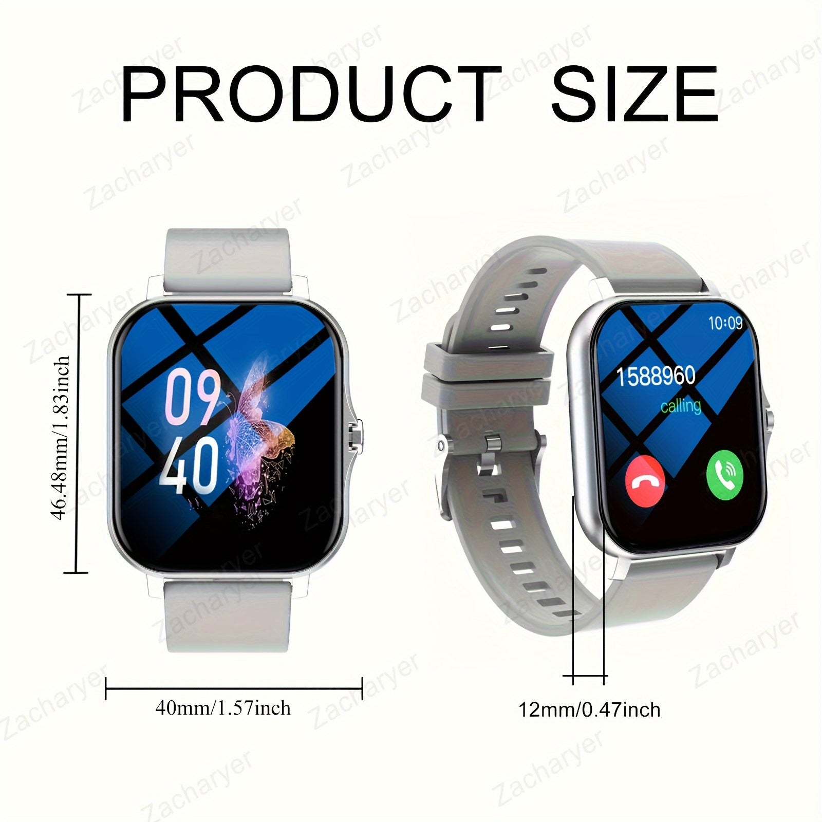Unisex Smartwatch with Sports Modes Compatible with Android and iPhone Black