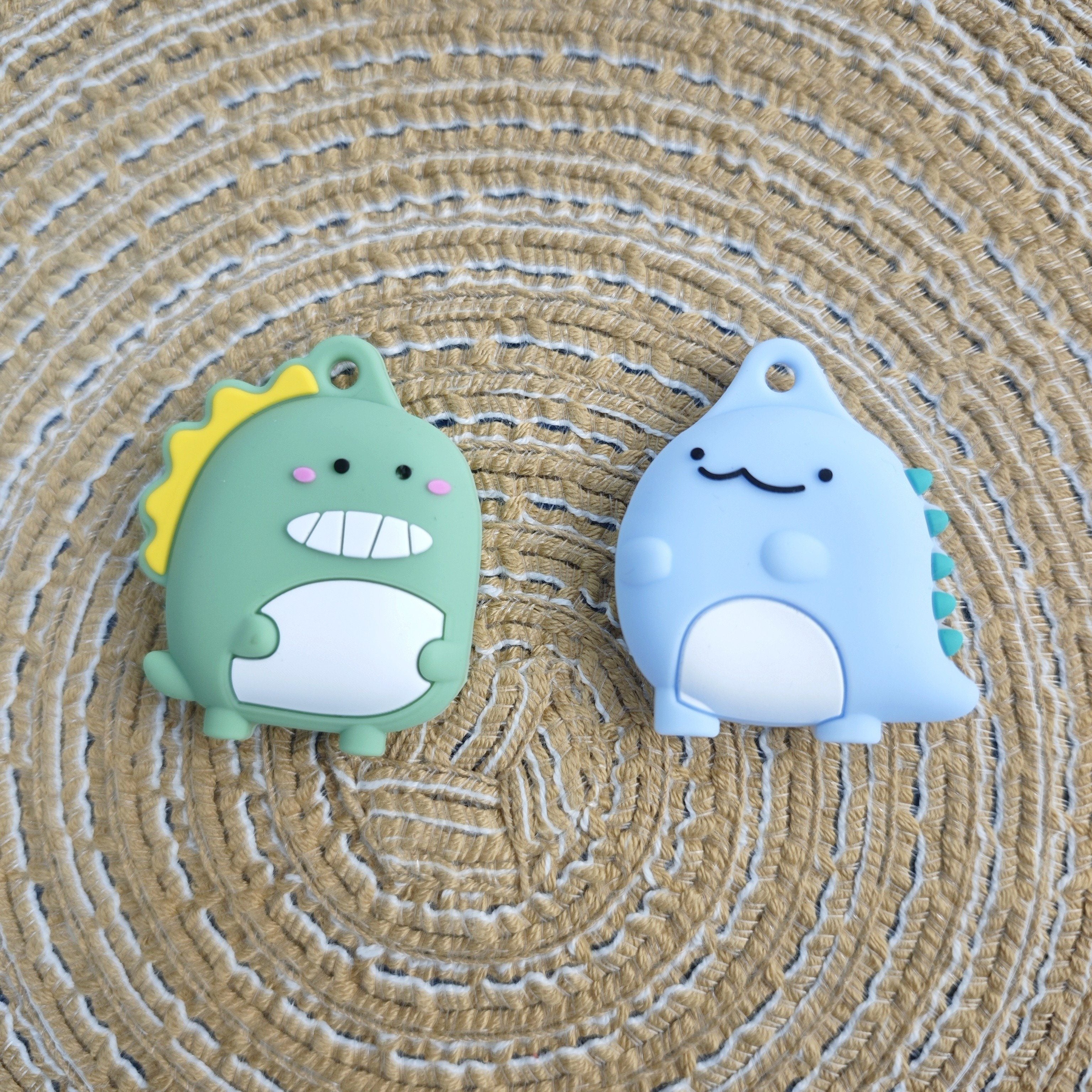 Unisex Silicone Airtag Case Keychain Animal Food Theme Protective Covers