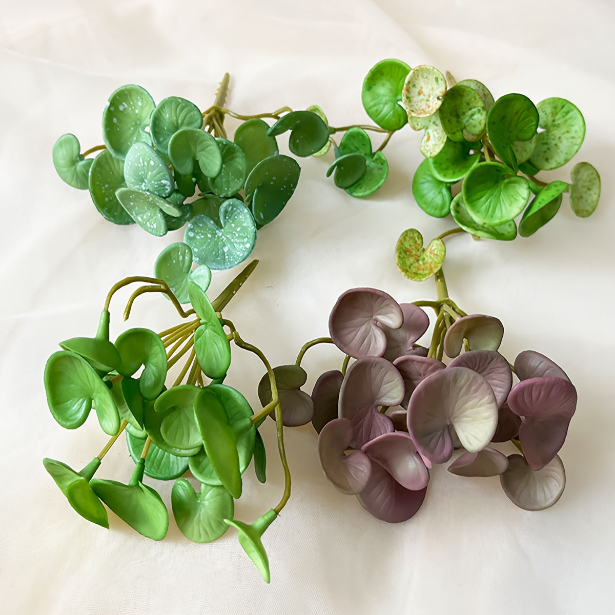 Artificial Plant Mini Green Rubber Leaf Succulent for Home Decoration