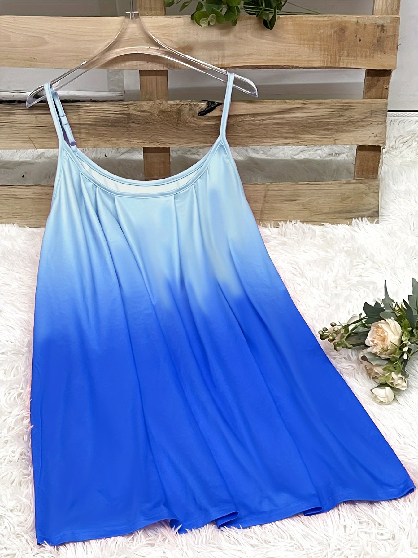 Женская блузка с градиентным принтом и сборками, без рукавов, летняя топ-камис