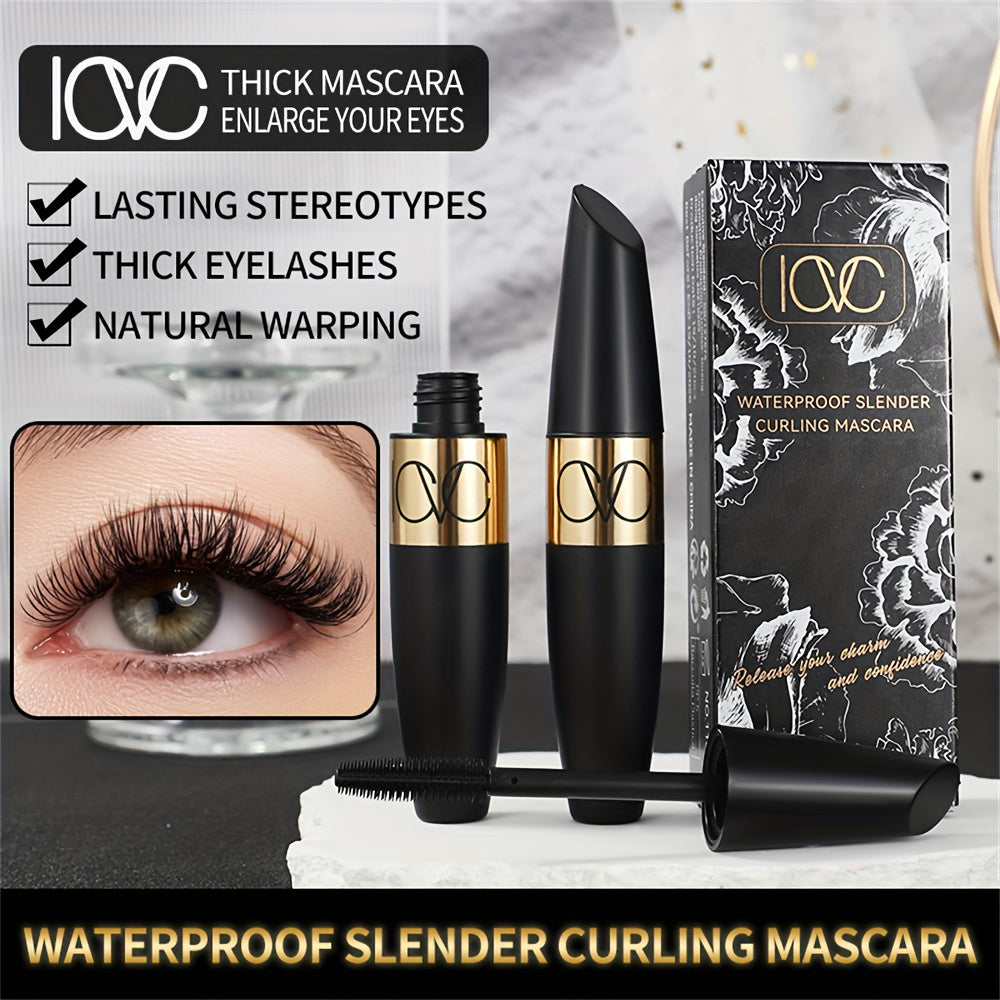 Máscara de pestañas a prueba de agua 4D de alargamiento y rizado para ojos