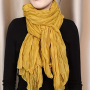 Ayollar uchun toʻliq rangli jun shalvar, qulay, katta toʻqilgan sharf, kuz-qish mavsumiga moʻljallangan, zamonaviy