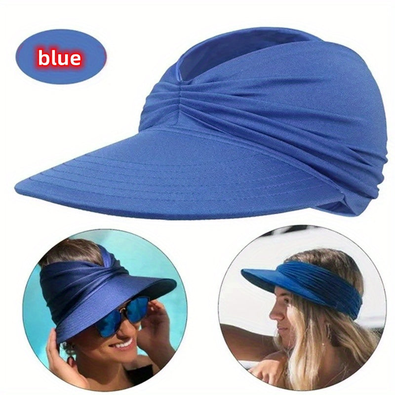 Women’s Sun Hat Nylon Woven Beach Hat with Sun Protection for Spring Summer Autumn