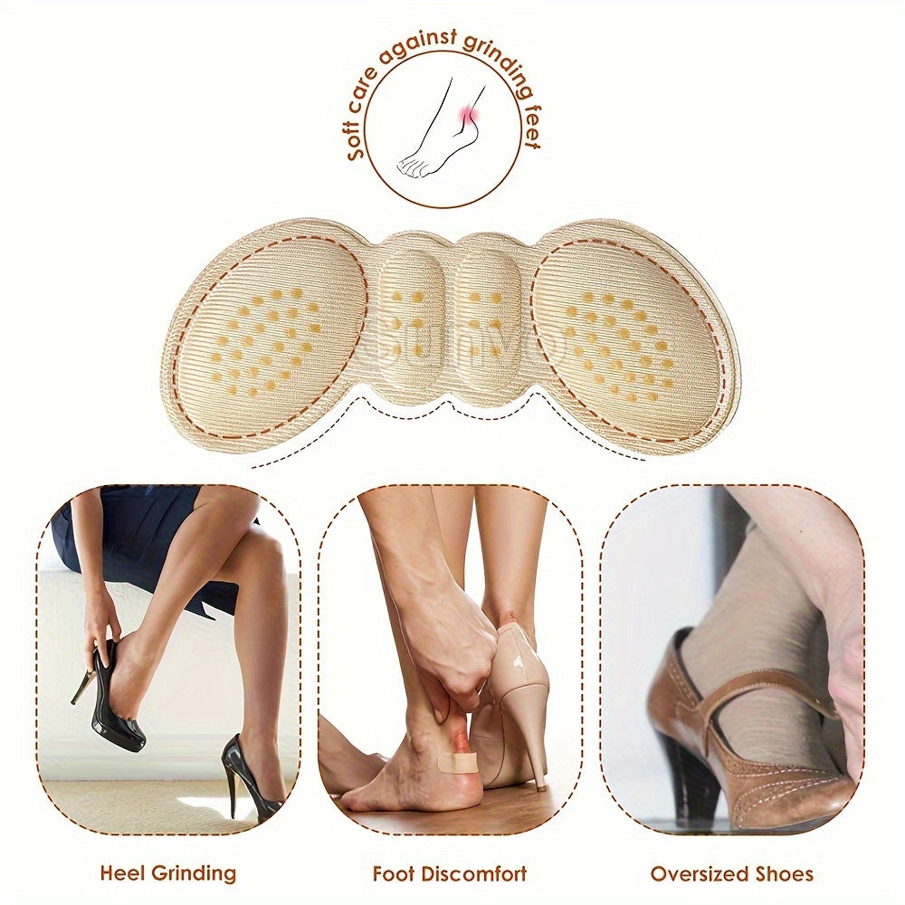Women Clear Heel Pad Protectors 3 Pairs Adhesive Scuff Guards