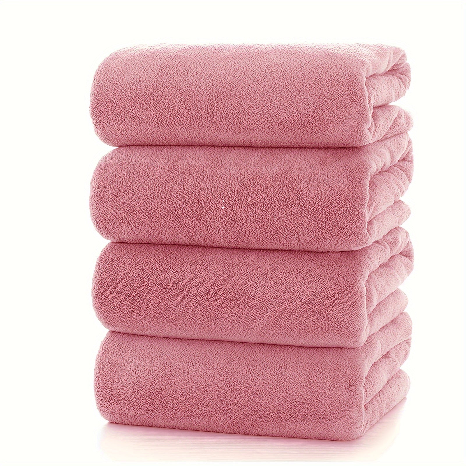 4-ta qismli singdiruvchi paxta sochiq to'plami, bir rangli, hammom, dush, sayohat va yoga uchun