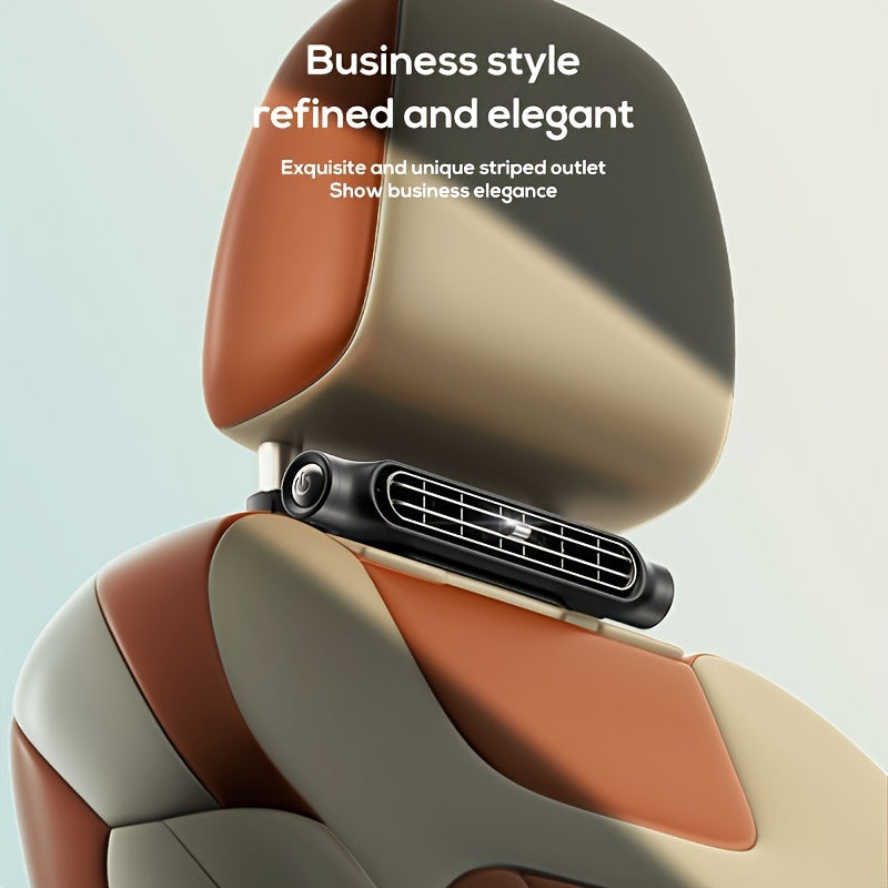 Compact USB Car Seat Fan 3-Speed Quiet Mount for Travel and Comfort