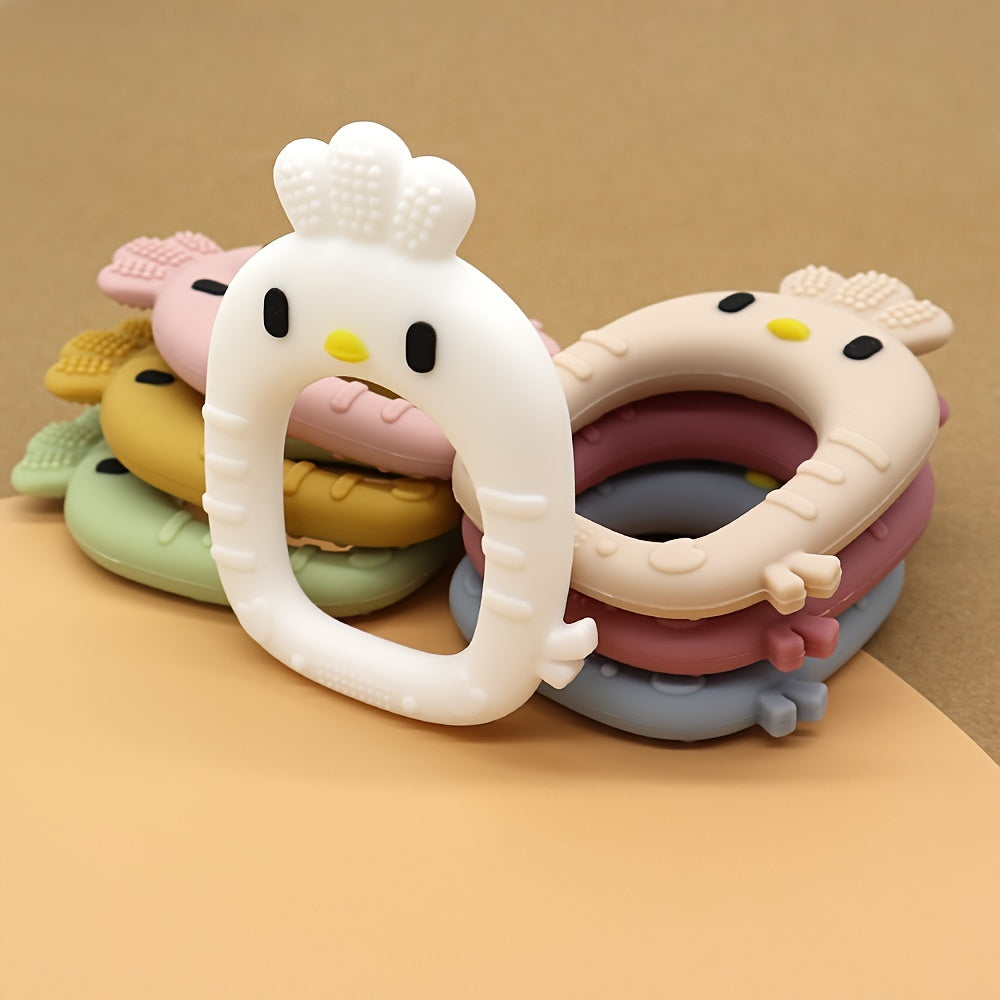 Young Children Teething Toy with Easter Theme Food-Grade Silicone Chew Stick