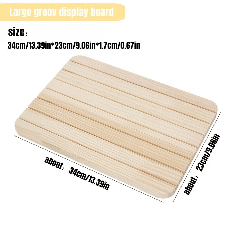 Yog'och zargarlik buyumlari uchun turadigan tokcha, quloqchinlar, taqinchoqlar va uzuklar uchun saqlash taxtasi bilan