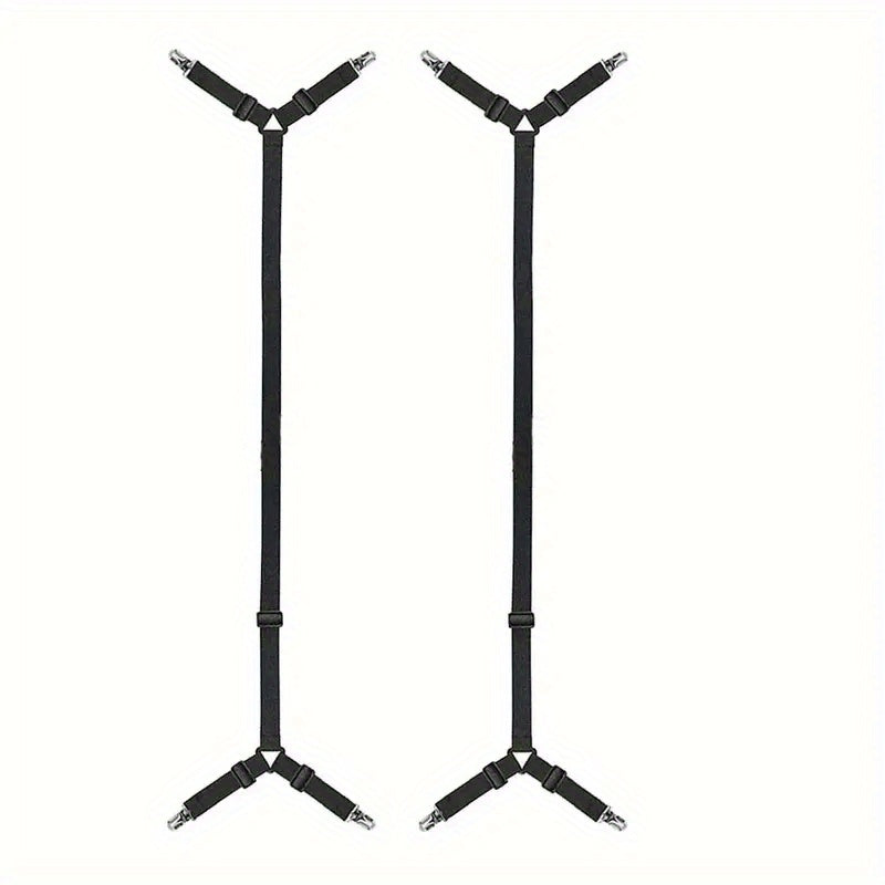 Adjustable Bed Sheet Clips Set of 2, Strong Nylon, Multiple Colors for Secure Mattress and Blanket Hold