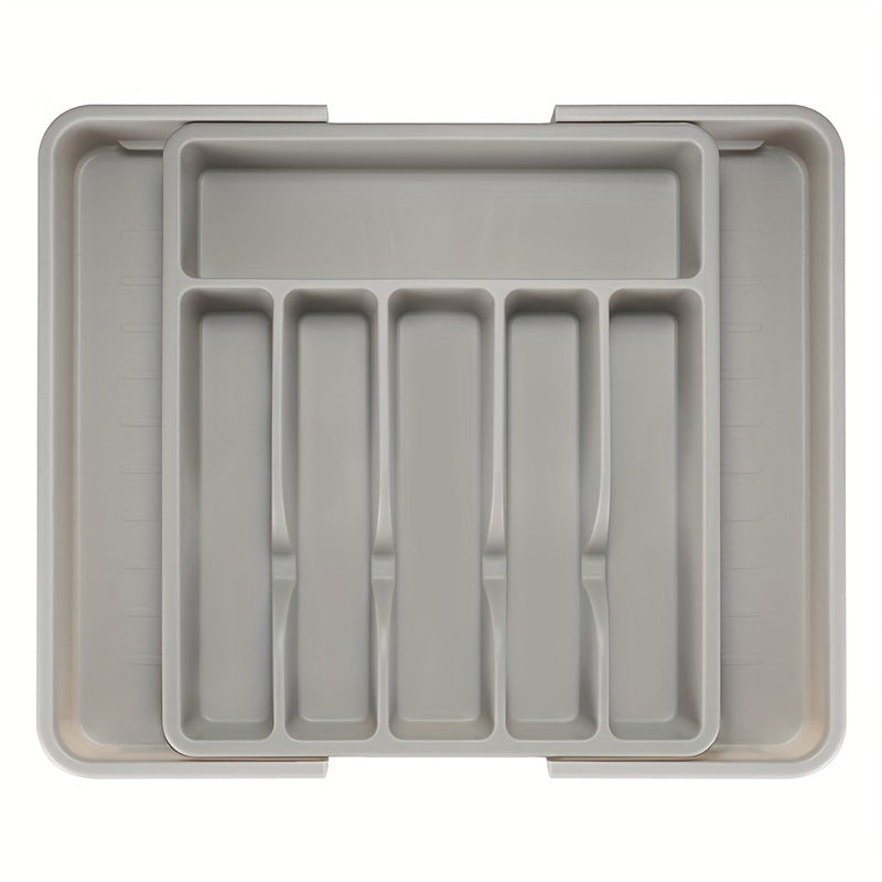 Set of 3 Expandable Silverware Drawer Organizers with Large Storage Space in Black Gray White Pink