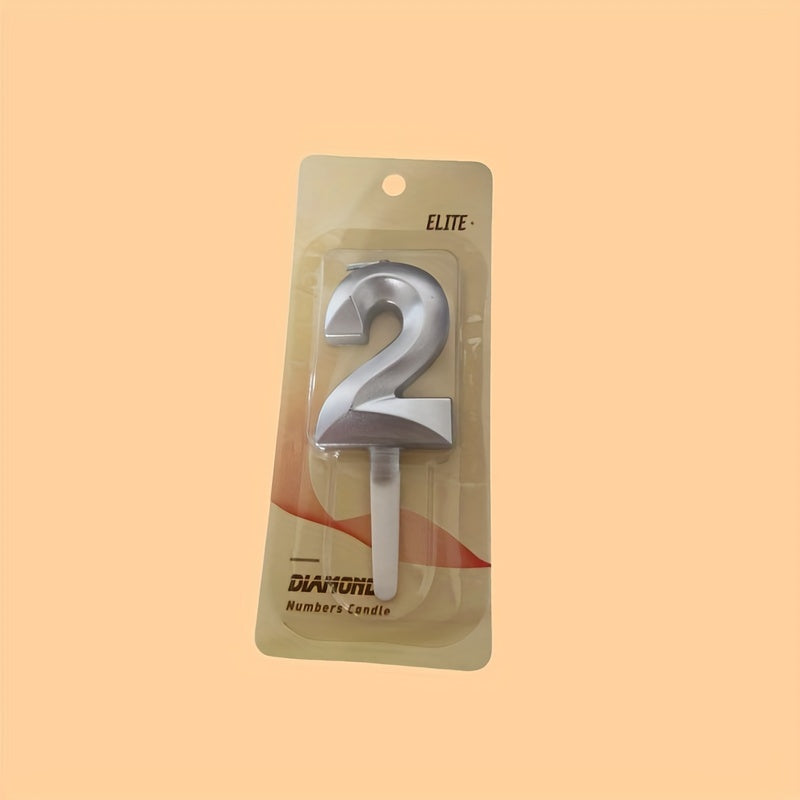 3D Raqamli sham yonish joyi oltin, kumush, olmos, tug'ilgan kun torti uchun dekoratsiya