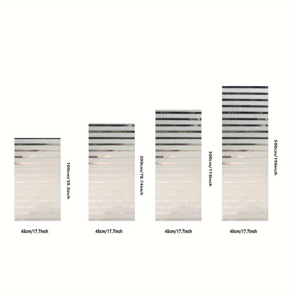 Электростатическая неприлипающаяся стеклянная пленка с полосатым узором для конфиденциальности и декора