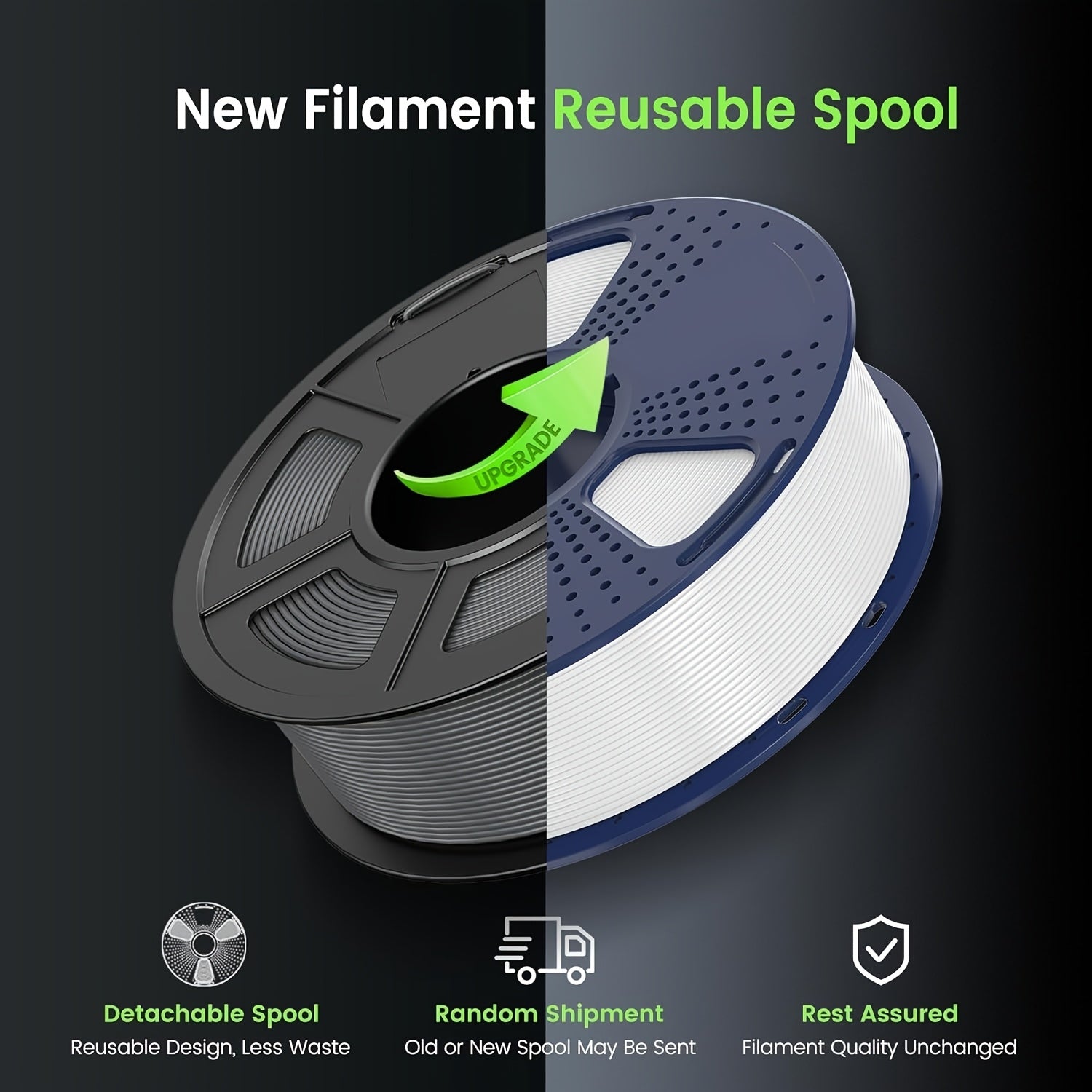 1kg Shiny PLA 3D Printer Filament 1.75mm Light Golden Silk Surface