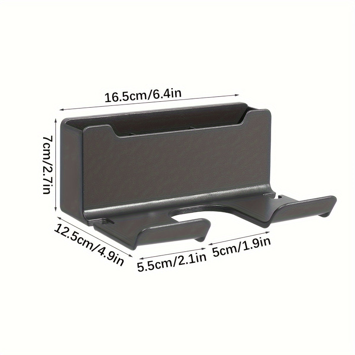 Wall-Mounted Hair Dryer Holder Bathroom Storage Rack Hair Dryer Hanger