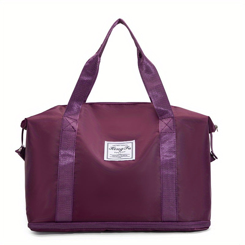 Large Capacity Nylon Travel Storage Bag with Zipper for Gym and Sports