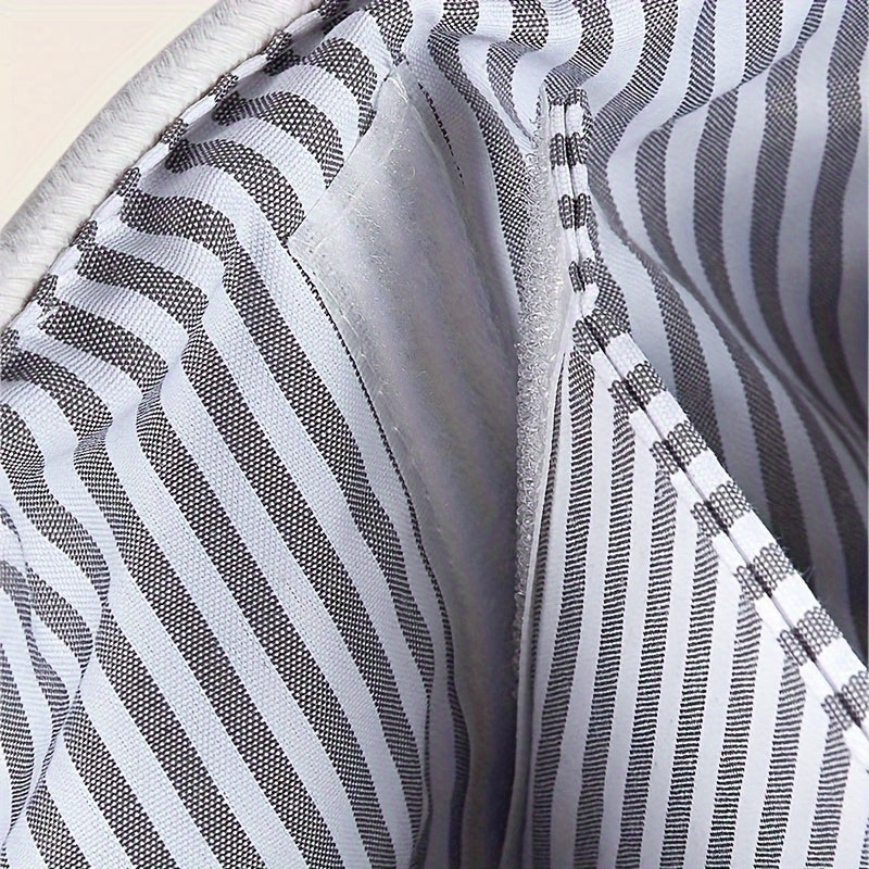 Grey Woven Storage Bag for Diapers and Organizer Baby Nursery Supplies