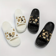 Women's Summer Sandals Thick Bottom Rubber Flats Rubber Slippers