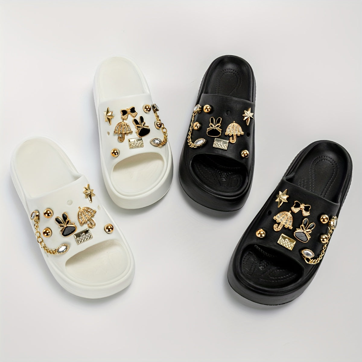 Women's Summer Sandals Thick Bottom Rubber Flats Rubber Slippers