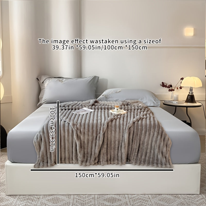 Manta de doble cara para calor y comodidad para siestas, oficina, camping, sofá