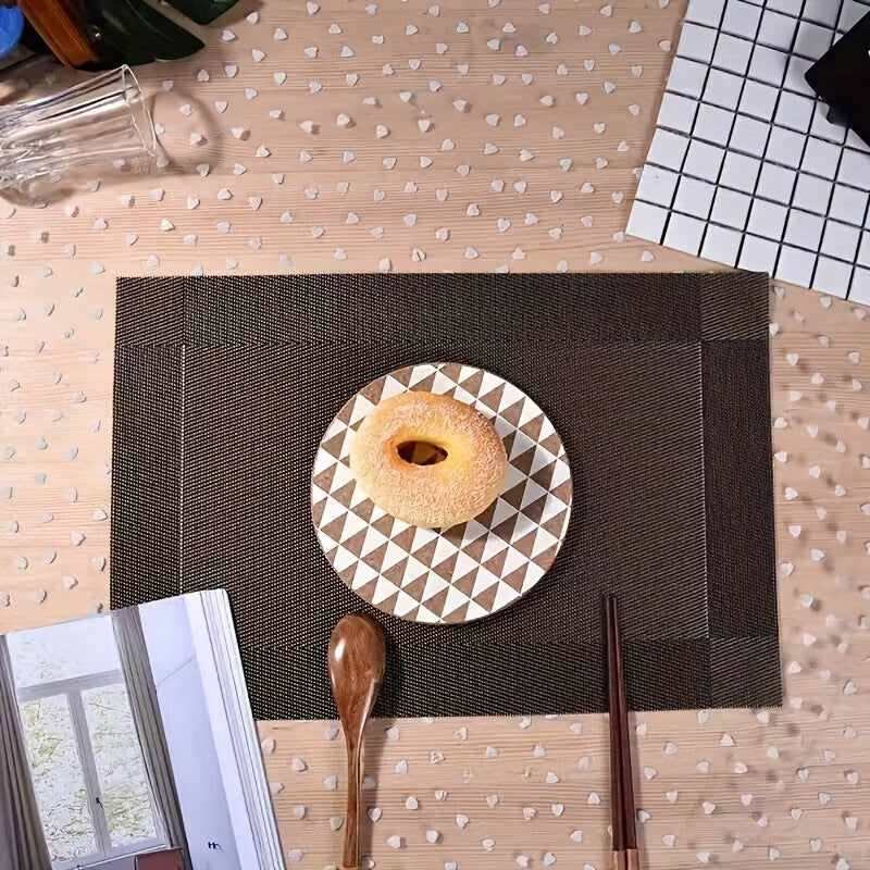 Set of 4, 6, or 8 Cotton Placemats for Dining Table