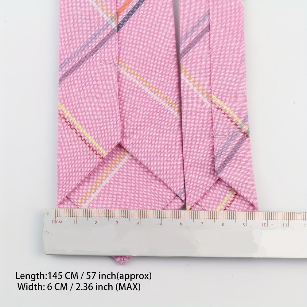 Men's Plaid Tie for Formal and Casual Wear, Gift Suitable