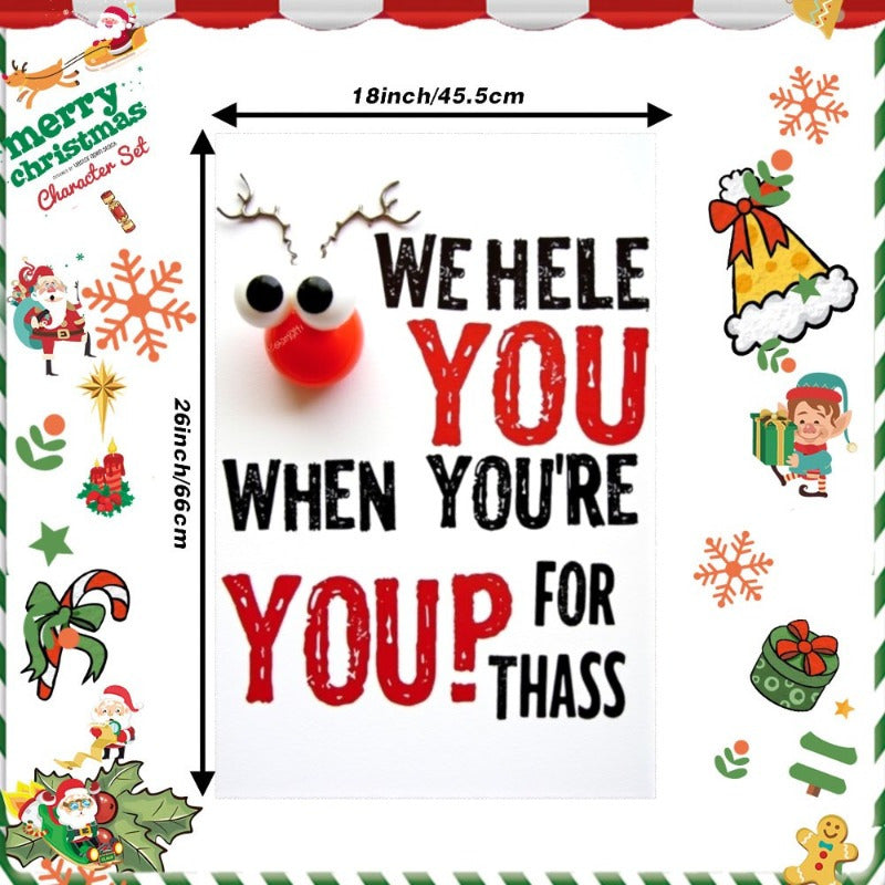 Christmas Kitchen Decor Winter Season Merry Christmas Banner 18x66 cm