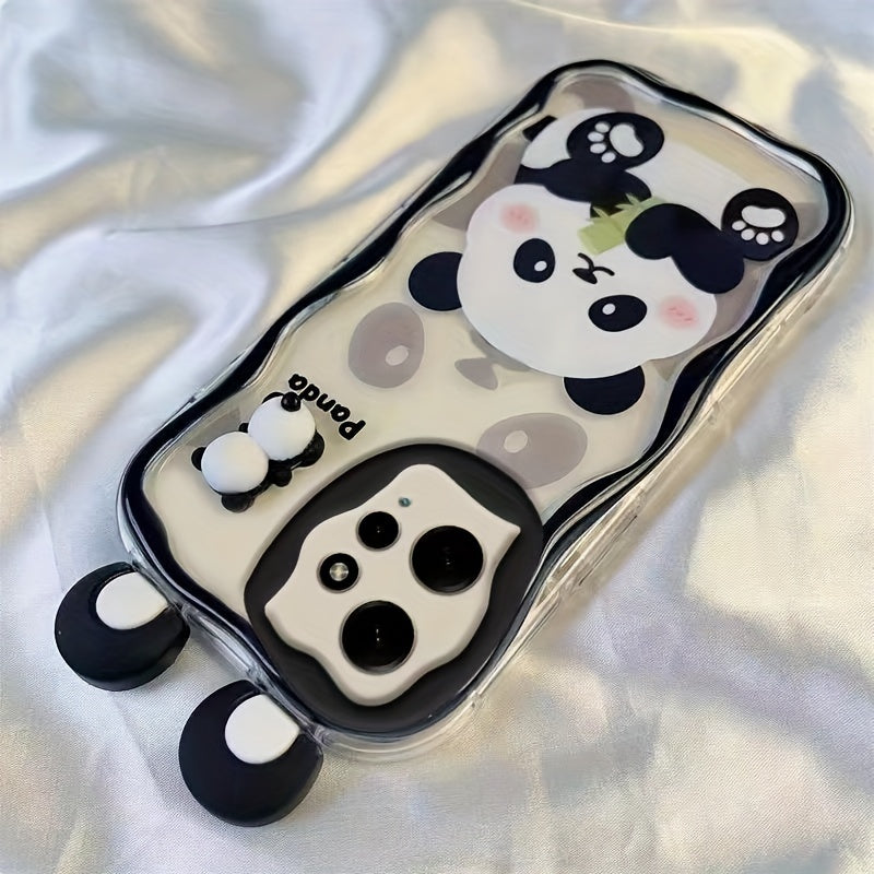 Cute Panda Plush Phone Case for Redmi Note 13 14 12 Pro MI 11 Lite Shockproof TPU