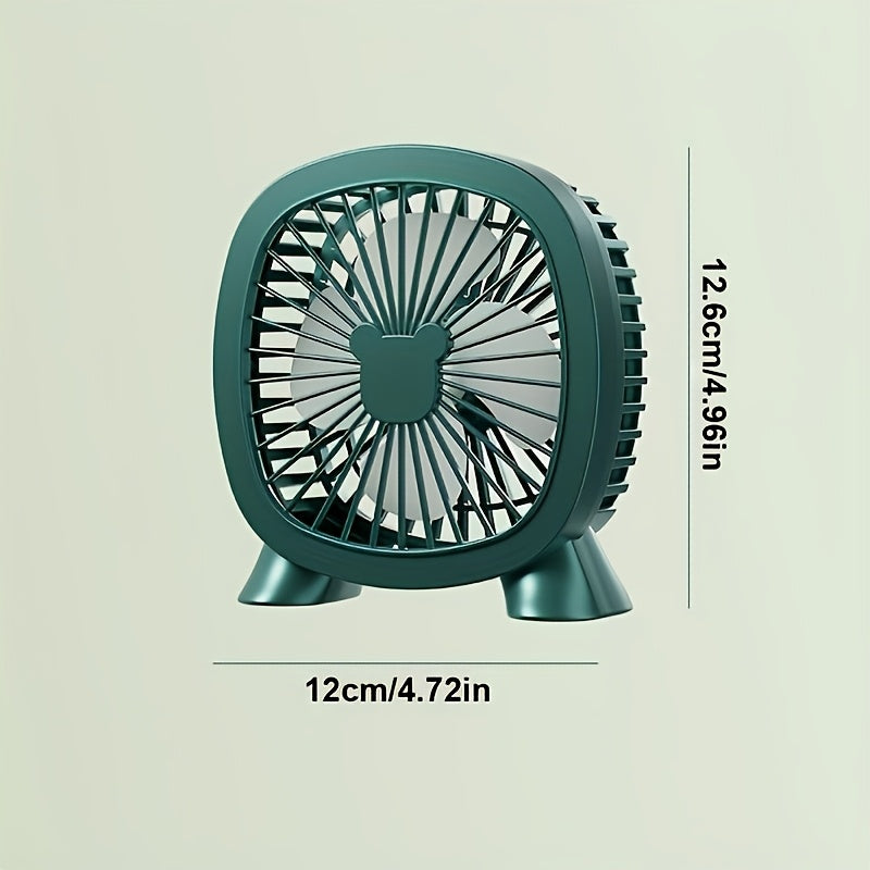 Portable USB desk fan operates at ≤36V for home office dorm outdoor use great summer gift