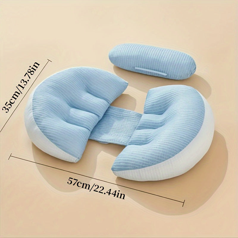 Maternity Pillow for Side Sleepers Waist Support Belly Relief Ultra-Soft Polyester