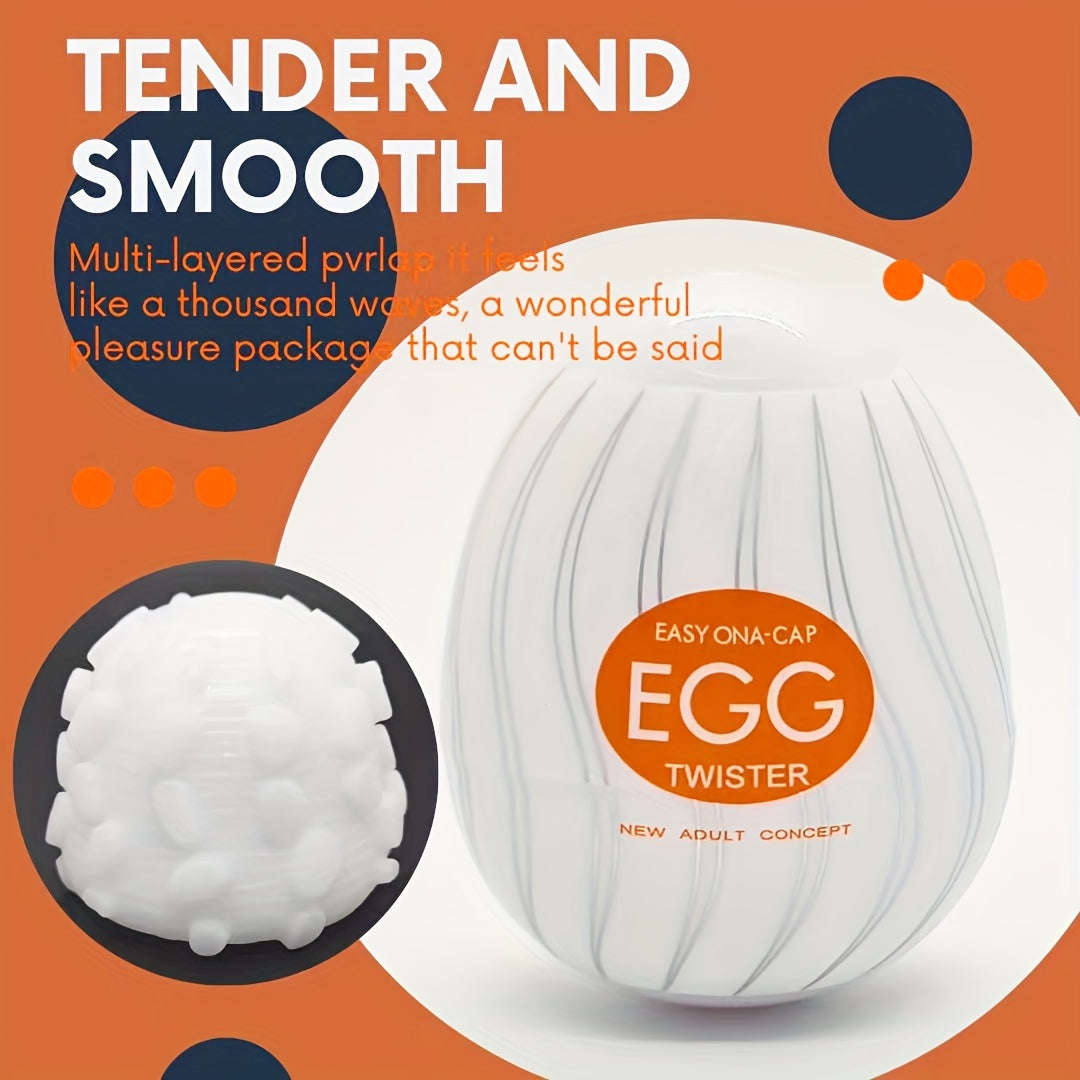 Men's TPE Soft Rubber Training Egg Sleeve Whimsical Designs for Pet Training