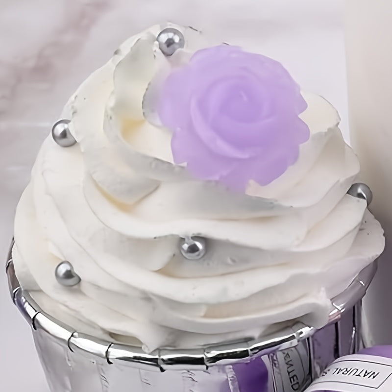 Silicone Mold Set Rose Flower Design 2 Pieces for Baking Candles Crafts