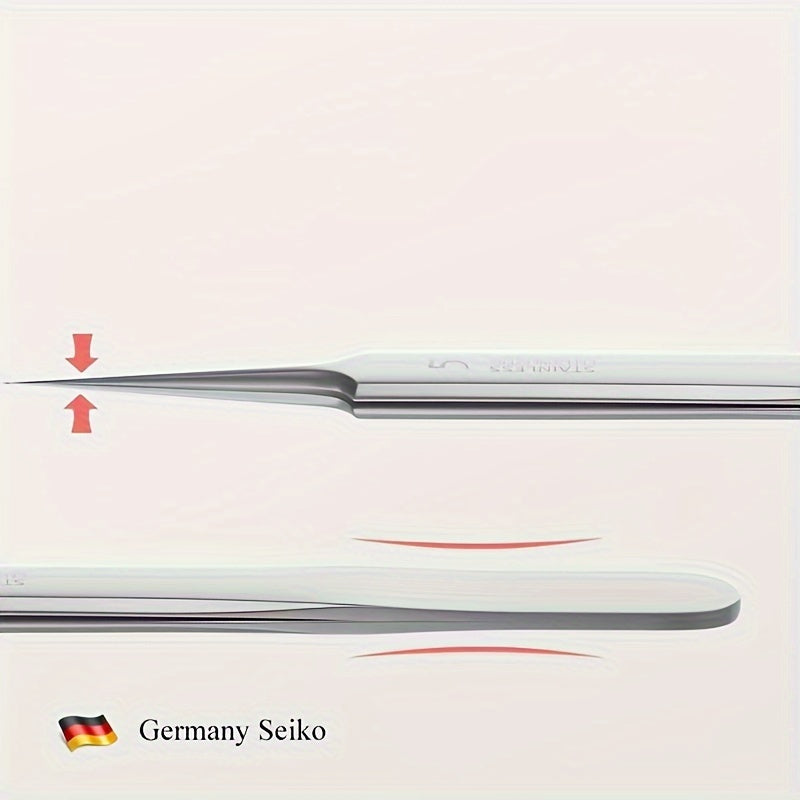 High Quality Stainless Steel Clip Tweezer Set Long Needle For Salon or Home