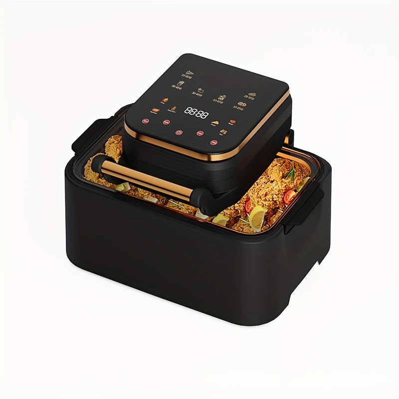 Horno digital eléctrico de 12L con asador, cocedor sin aceite, freidora de aire y tostadora