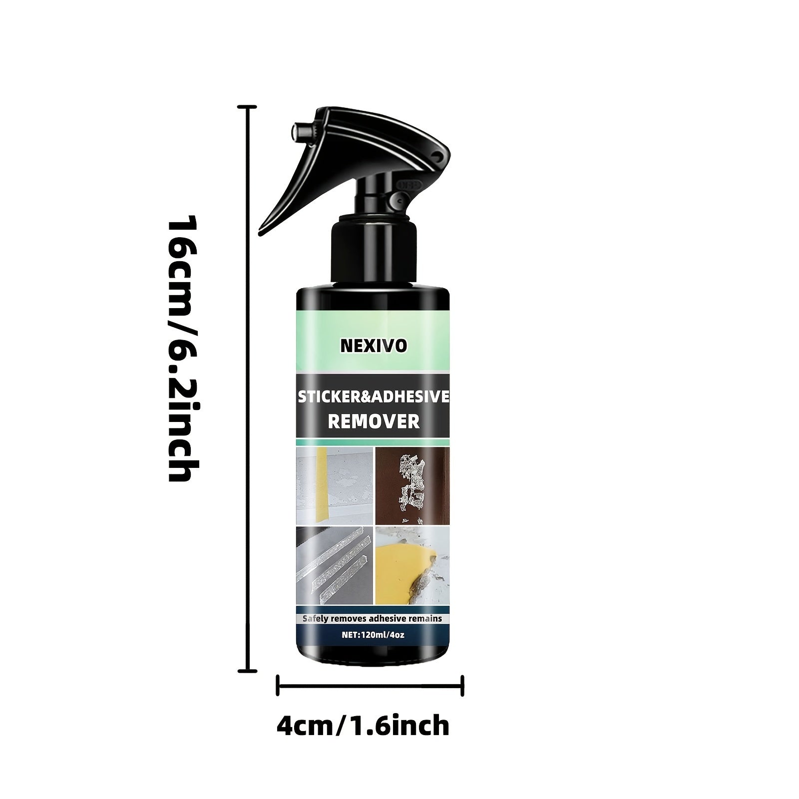 Spray removedor de adhesivos para ventanas y superficies de coche Amarillo 8oz