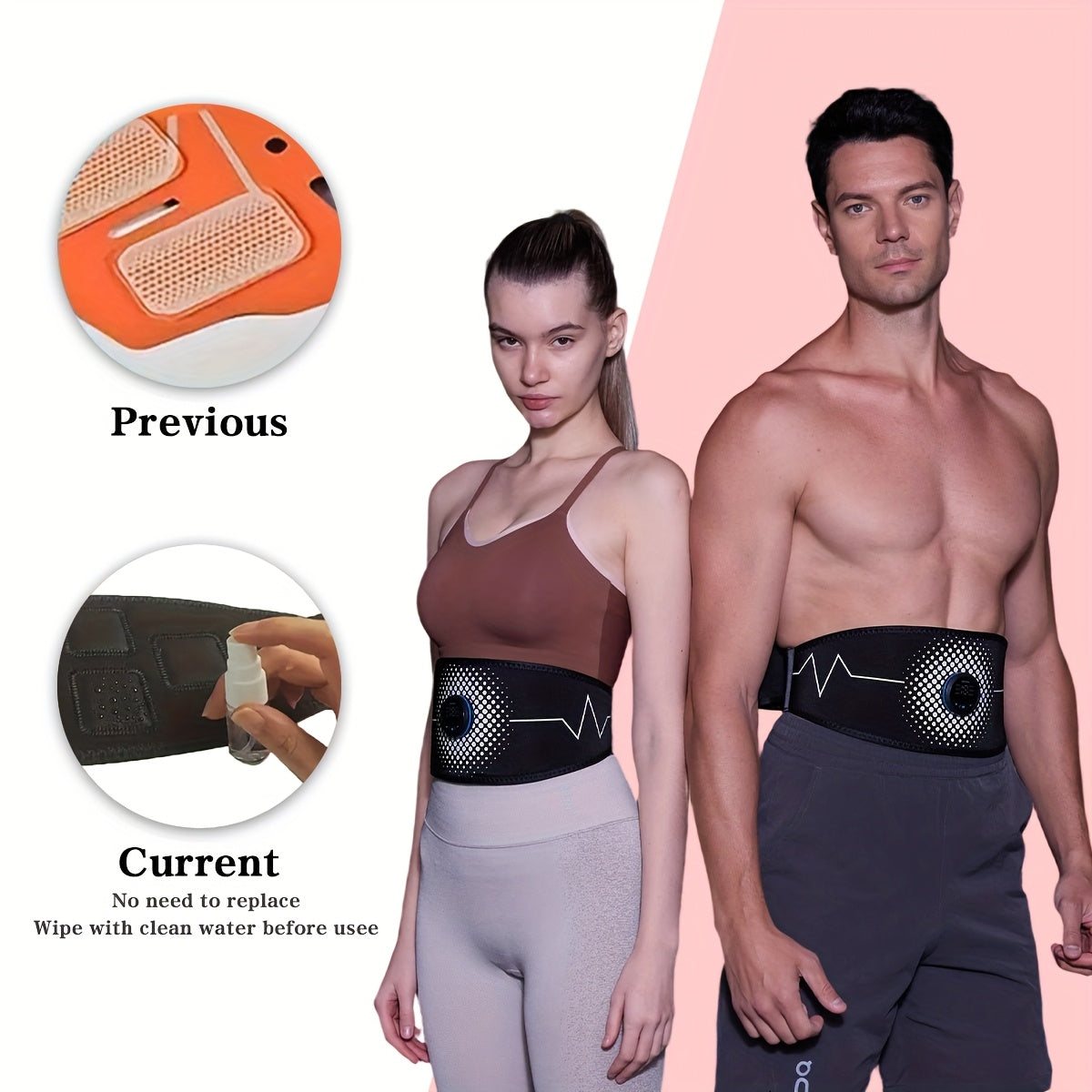 6 rejim va 18 intensivlikka ega to'liq tana mushaklarini bo'shatish uchun qayta zaryadlanadigan EMS massaj qurilmasi.