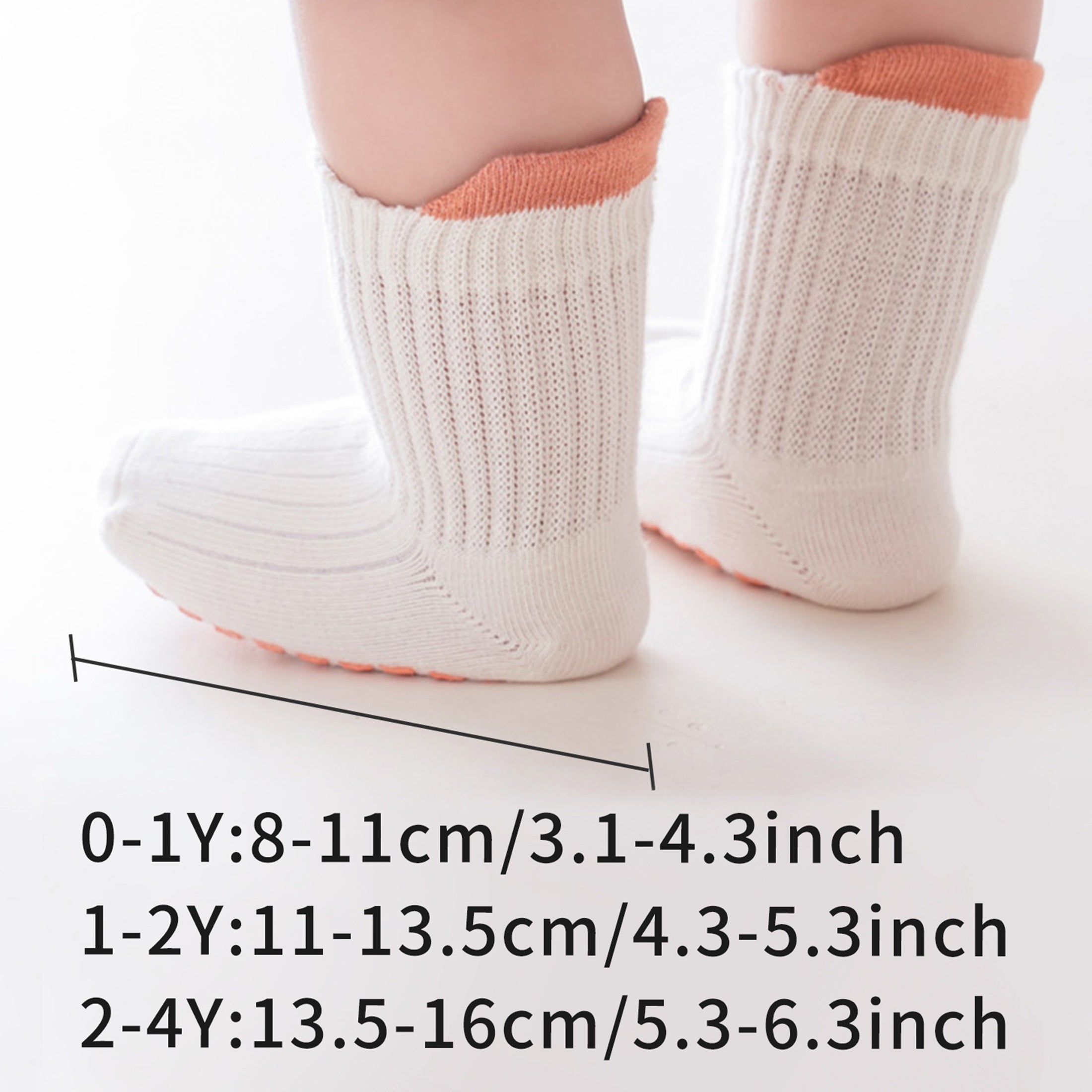 Calcetines infantiles hasta la rodilla, 6 pares, antideslizantes, con suela suave para niños y niñas