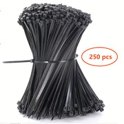 Heavy Duty Black Nylon Cable Ties 10-25cm 22.68kg Tensile Strength Indoor Outdoor